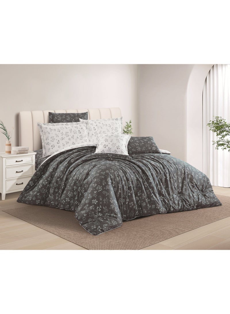 Hours Hours 7-piece comforter set, 100% soft cotton, double-sided, elegant design  - Image 4