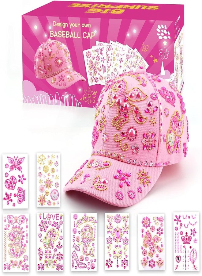 Coosilion Gifts for Girls Decorate Your Baseball Cap with 8 Sheets Unicorn Gem Stickers, Fun Arts and Crafts for Kids, Stickers Birthday Easter Gift for Girls Age 4 5 6 7 8 9 10 11 12 Years Old - Image 1