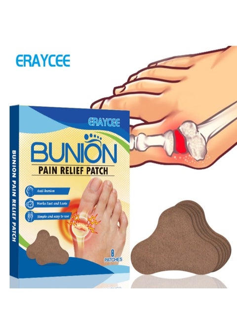 Bunion Pain Relief Patch,Strong Joints Bunion Patch,Bunion Pads,Bunion Corrector,Bunion Relief,Hallux Valgus And Overlapping Toes Naturally 8 Patch