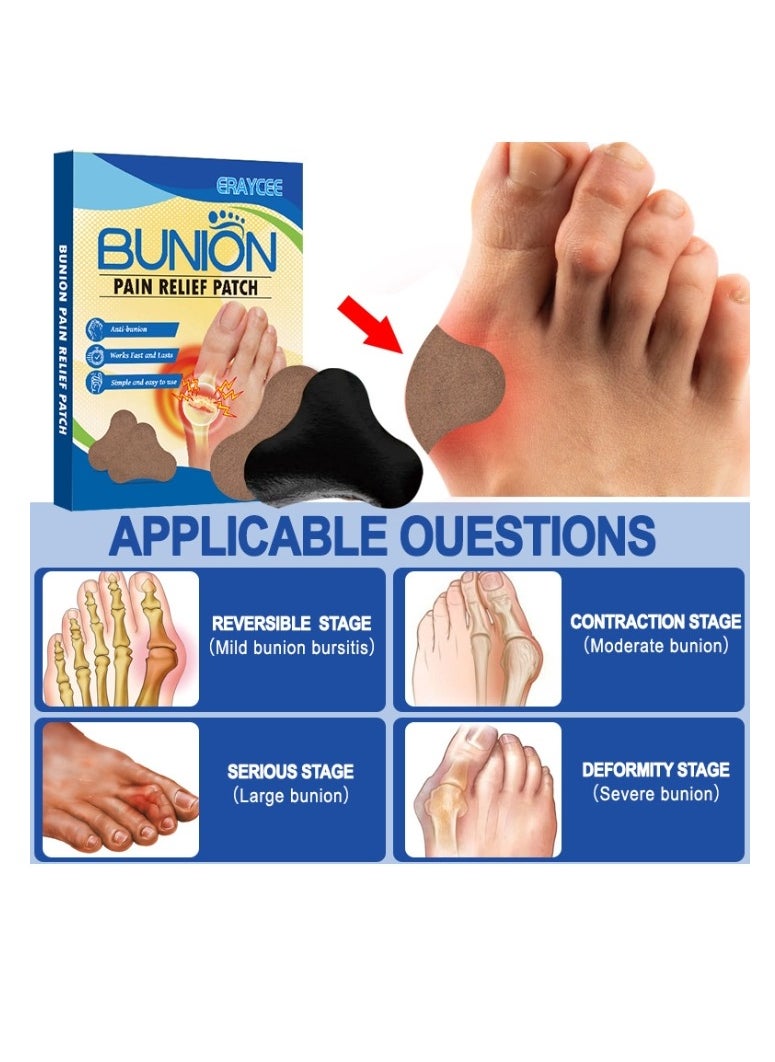 ERAYCEE - Bunion Pain Relief Patch,Strong Joints Bunion Patch,Bunion Pads,Bunion Corrector,Bunion Relief,Hallux Valgus And Overlapping Toes Naturally 8 Patch - Image 1