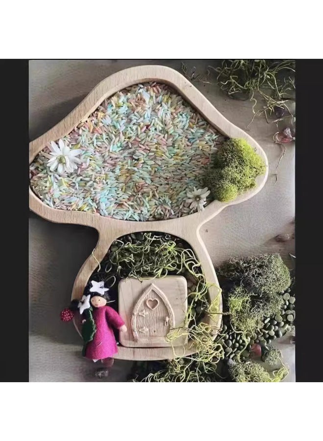 لعبة مونتيسوري لعد الألوان، فرز الحيوانات والنباتات، طاولة الرمل، تصنيف الألوان، لعبة ألغاز خشبية معرفية - اللون: صينية فرز الألوان ذات السجل الصغير (الغلاف) - Image 4