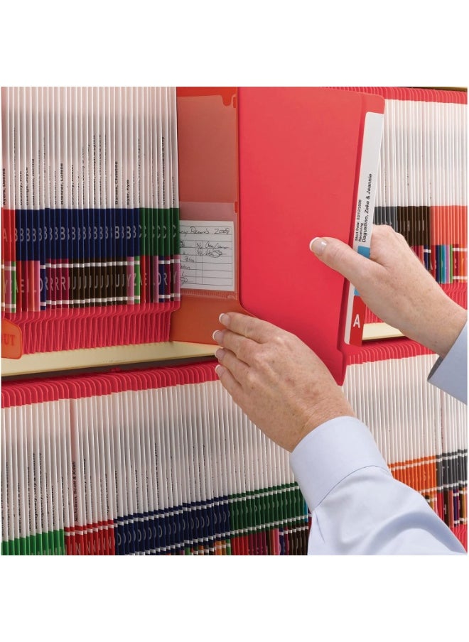Smead Smead End Tab Fastener File Folder, Shelf-Master® Reinforced Straight-Cut Tab, 2 Fasteners, Letter Size, Red, 50 per Box (25740)  - Image 4