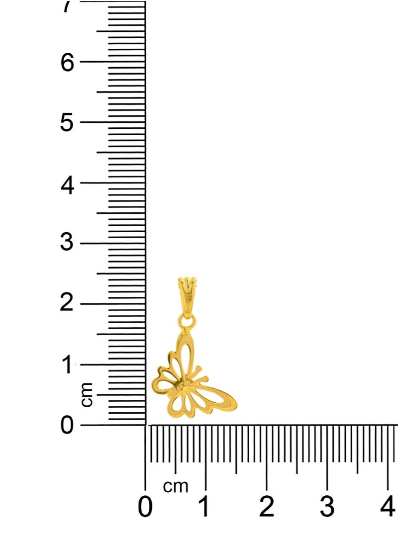 BAFLEH JEWELLERY Timeless Charm: 21K Gold Necklace with Butterfly Design  - Image 4