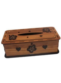 Generic Home decor wood mdf brown tissue paper napkin holder  - Image 1