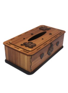Generic Home decor wood mdf brown tissue paper napkin holder  - Image 2