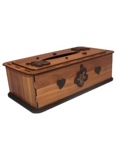 Generic Home decor wood mdf brown tissue paper napkin holder  - Image 3