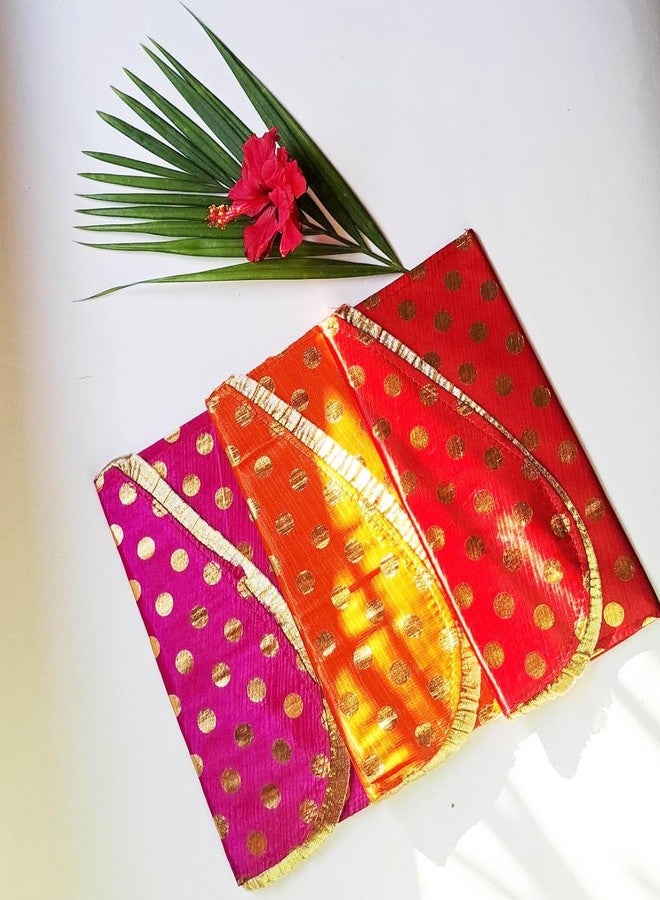 Home Storiee Wedding Gift Envelope,Money Cash Gift Cover Shagun Birthday Diwali Lifafa, Multicolour Premium Envelopes, Premium Designer Shagun Lifafa Money Gift Envelope Cash Envelope 8X4 inch (6) - Image 2