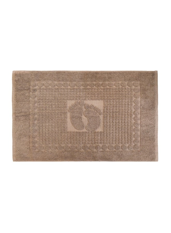 Relax Bath Mat Made from 100% Premium Cotton – Ultra Soft & Highly Absorbent, Fast Quick-Dry Performance, Elegant Woven Design, Cafe Color, Large Size 51 × 93 cm - Image 1