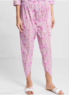 indya Floral Print Pleated Kurti & Pants Set  - Image 4
