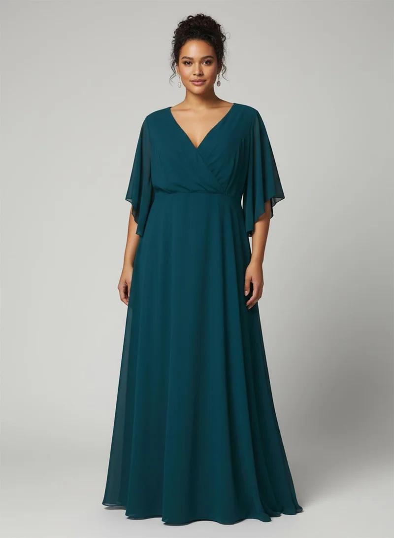 Ella Plus Flouncy Sleeve A-line Dress