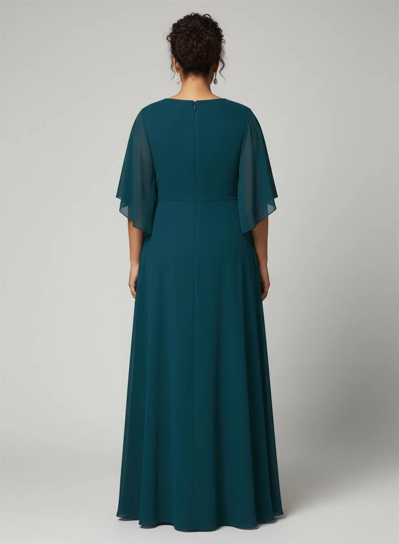 Ella Plus Flouncy Sleeve A-line Dress
