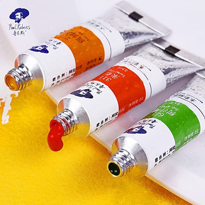 Paul Rubens Watercolor Paint, 36 Vibrant Colors Rich Pigments for Watercolor Painters, Students, Beginners, Hobbyist, Ideal for Many Watercolor Applications (5ml Each Tube) - Image 4
