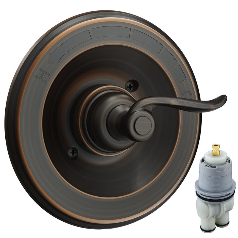 Merdicment BT14096-OB Replacement for Windemere 14 Series Single-Function Valve Trim Kit Handle (RP46074 Cartridge Included),Compatiable with Delta Shower Faucet System Valve R10000 Series,Oil Rubbed Bronze - Image 1