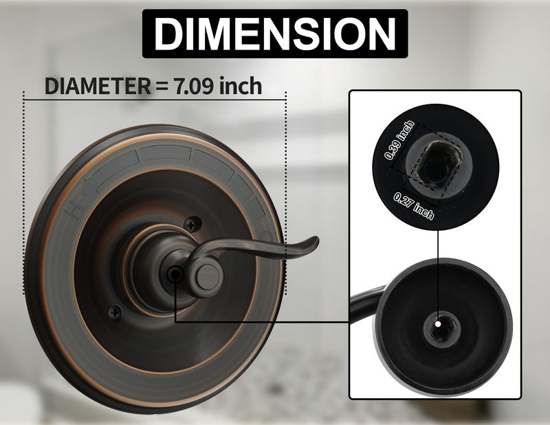 Merdicment BT14096-OB Replacement for Windemere 14 Series Single-Function Valve Trim Kit Handle (RP46074 Cartridge Included),Compatiable with Delta Shower Faucet System Valve R10000 Series,Oil Rubbed Bronze - Image 2