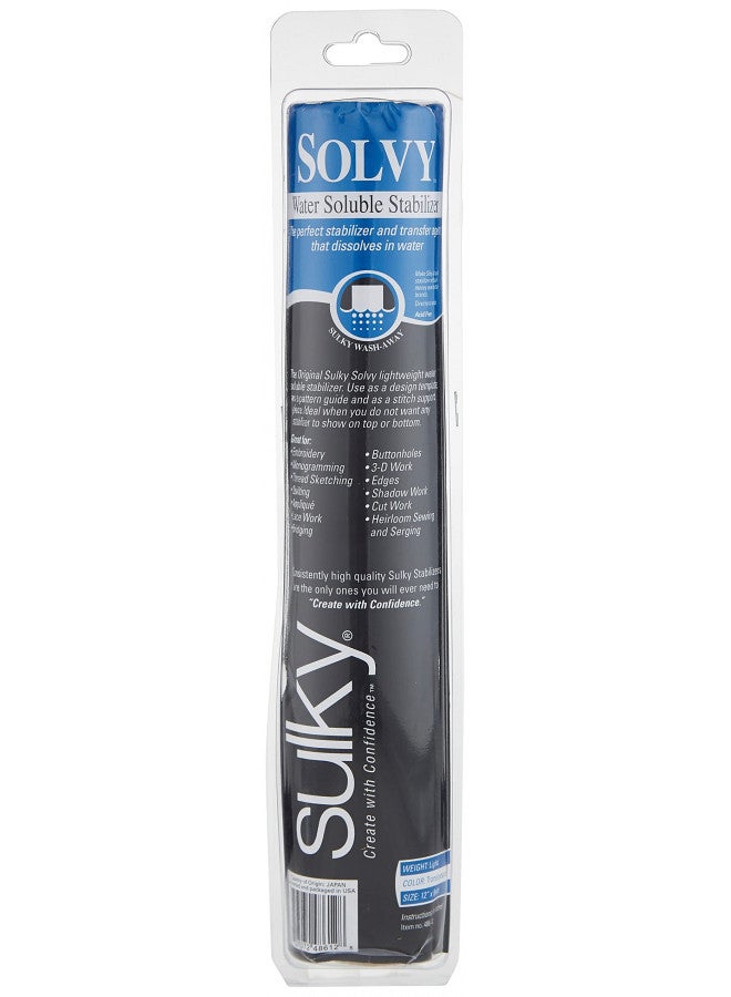 Sulky سلقي - 486-12 مثبت قابل للذوبان في الماء بطول 9 يارد، 12" × 9.5 يارد، أبيض - Image 2