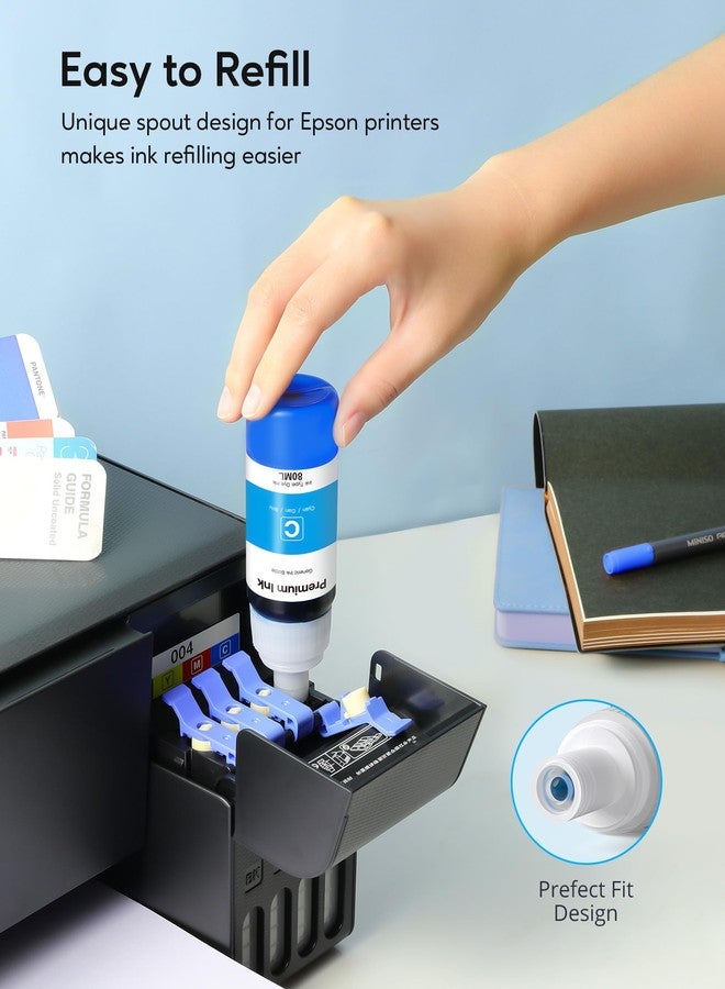 CEEBOO Refill Ink Bottle Replacement for Epson 502, 2 Black,Cyan,Magenta,Yellow, 5 Bottles - Image 3