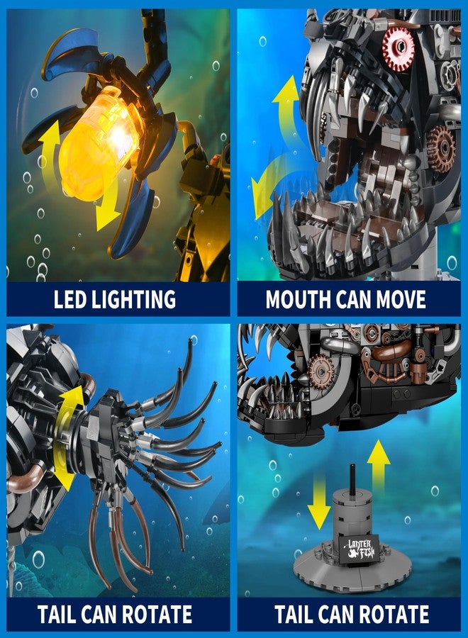 BNG Mechanical Fish Building Set for Adult,Ocean Animal Building Blocks Toy,Collectible Decor for Home or Office,STEM Gift for Teens Boys Girls 8+ (1038PCS) - Image 3