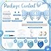 Kasyat Dusty Blue Bow Balloon Column Stand Kit Retro Baby Blue Balloon Arch Garland Kit Bow Decor for Boy Baby Bridal Shower Birthday Wedding Party Coquette Decorations - Image 4