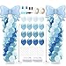 Kasyat Dusty Blue Bow Balloon Column Stand Kit Retro Baby Blue Balloon Arch Garland Kit Bow Decor for Boy Baby Bridal Shower Birthday Wedding Party Coquette Decorations - Image 2