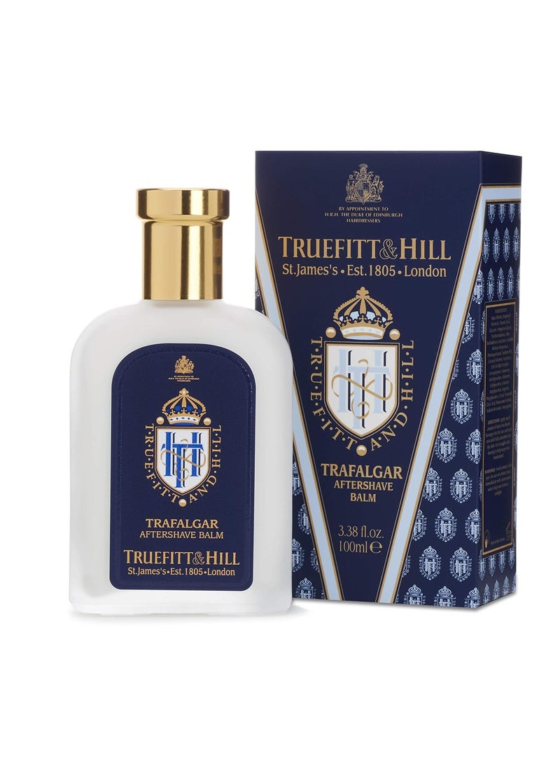Truefitt & Hill Truefitt  Hill Luxury Aftershave Balm  Trafalgar  Premium Soothing Moisturizer with Aloe Vera Extract  Ideal for Sensitive Skin Razor Burn Relief and a Silky Smooth Finish  338 oz 
