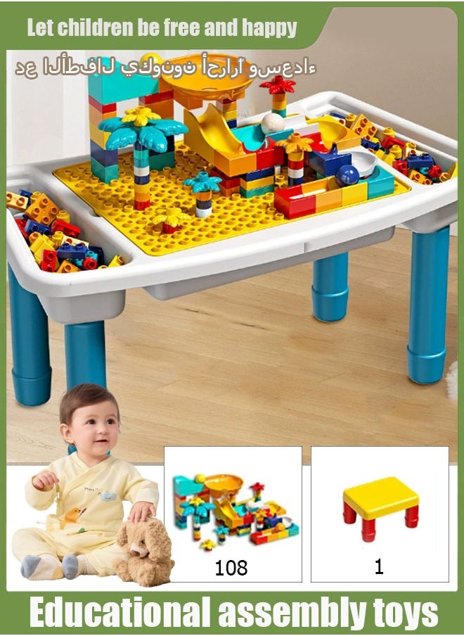 Kids Building Blocks - Safe and Durable Educational Toys, Inspire Creativity, Great for Learning, Playing and Organizing, Encourage Imagination and Motor Skill Development, Large Storage Space (White)  - Image 1