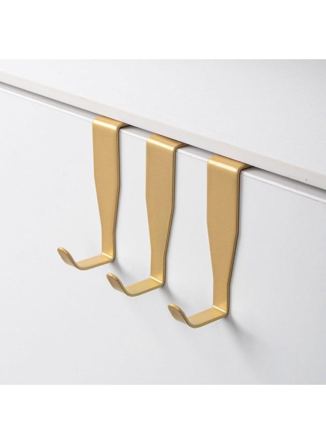 Smart Storage ⭐مجموعة خطافات ممتازة للتعليق فوق الباب مكونة من 3 قطع - علاقة باب خزانة من الفولاذ الكربوني للمطبخ والحمام ومنظم المنزل. - Image 1