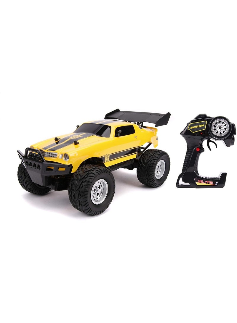 JADA Toys Transformers Bumblebee 1977 Chevy Camaro Elite Off Road 4x4 RC , Yellow - Image 1