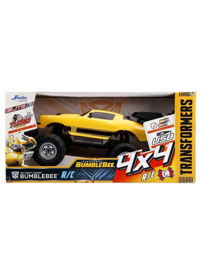 JADA Toys Transformers Bumblebee 1977 Chevy Camaro Elite Off Road 4x4 RC , Yellow - Image 5
