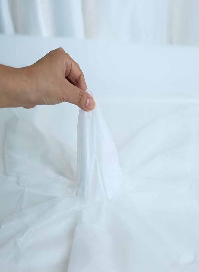 FAYADA 40 Sheet Korean Cotton Non-Woven Waterproof Flower Wrapping Paper, Withdrawable Lining, 17.7 x 22.8 Inch/pcs Floral Tissue Paper for flower bouquets Florist Supplies, Gift Packaging (White) - Image 1