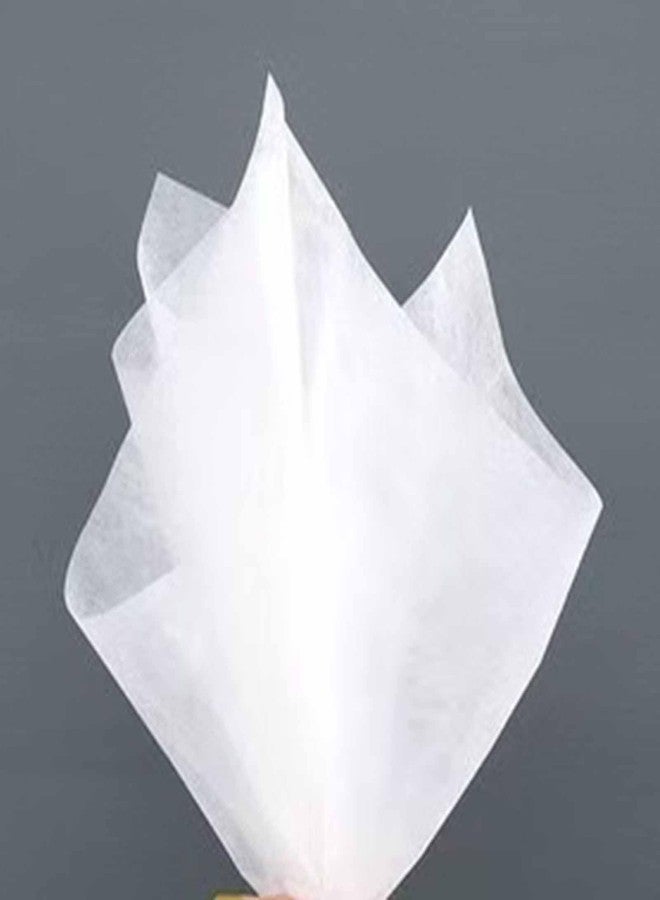 FAYADA 40 Sheet Korean Cotton Non-Woven Waterproof Flower Wrapping Paper, Withdrawable Lining, 17.7 x 22.8 Inch/pcs Floral Tissue Paper for flower bouquets Florist Supplies, Gift Packaging (White) - Image 2