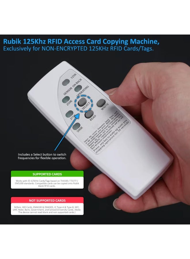 Rubik 125Khz RFID Access Card Machine (Basic), Support Door & Parking Cards Reading Writing (RB-CR66C)  - Image 3