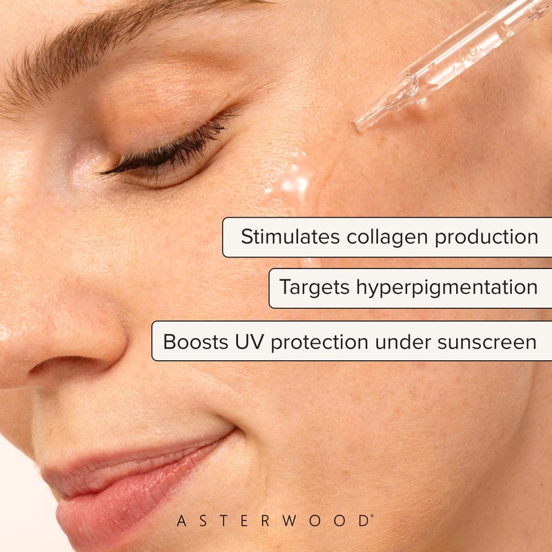 Asterwood Vitamin C Face Serum - with Hyaluronic Acid - Smoothing, Hydrating, Stimulates Collagen Production - Fragrance-Free - 8 Fl Oz - Image 2