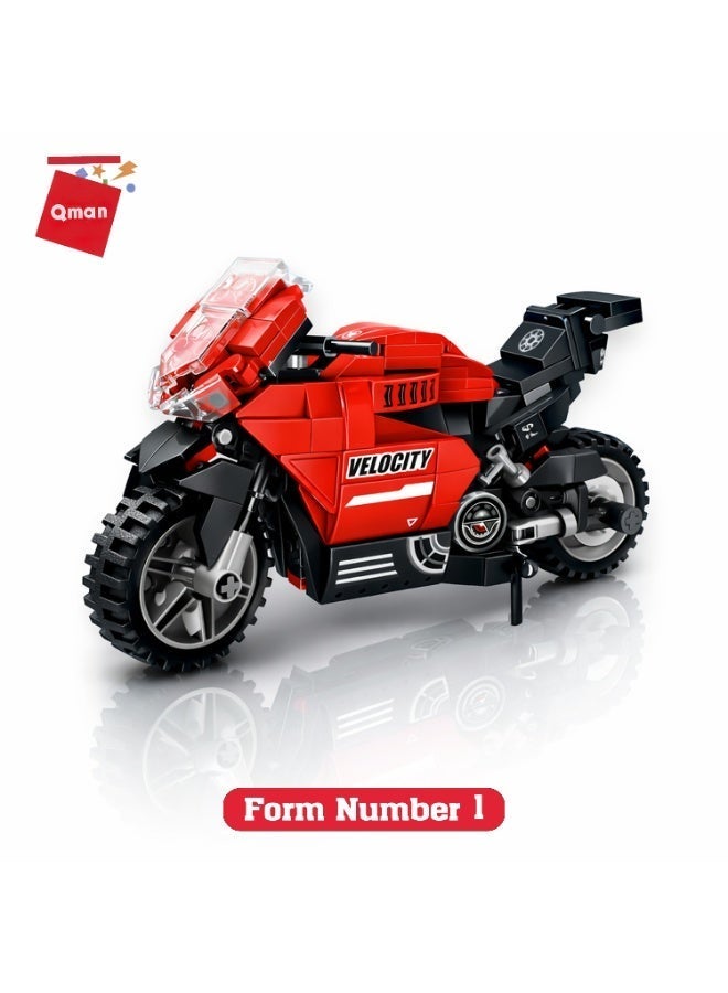 Qman Combo Trans – 3-in-1 Speedy Motorcycle Building Set (338 Pieces) | Transformable Racing Bike Toy for Kids Ages 6+ - Image 2
