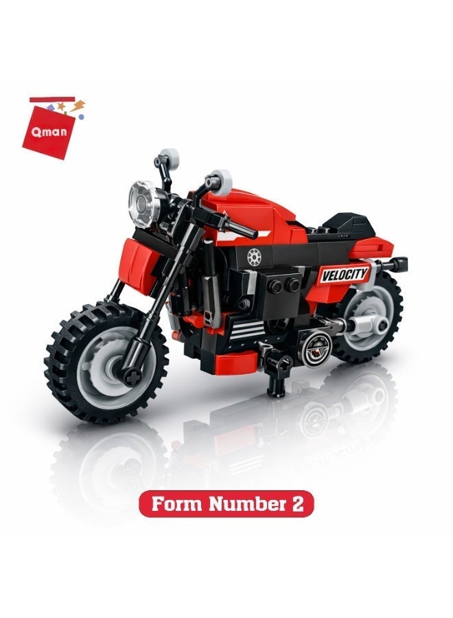 Qman Combo Trans – 3-in-1 Speedy Motorcycle Building Set (338 Pieces) | Transformable Racing Bike Toy for Kids Ages 6+ - Image 3