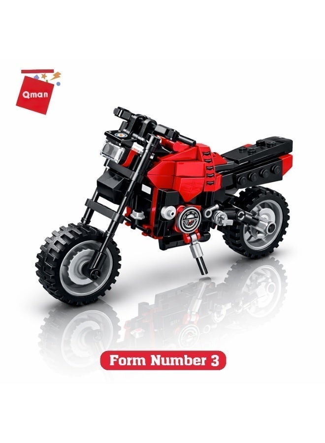 Qman Combo Trans – 3-in-1 Speedy Motorcycle Building Set (338 Pieces) | Transformable Racing Bike Toy for Kids Ages 6+ - Image 4