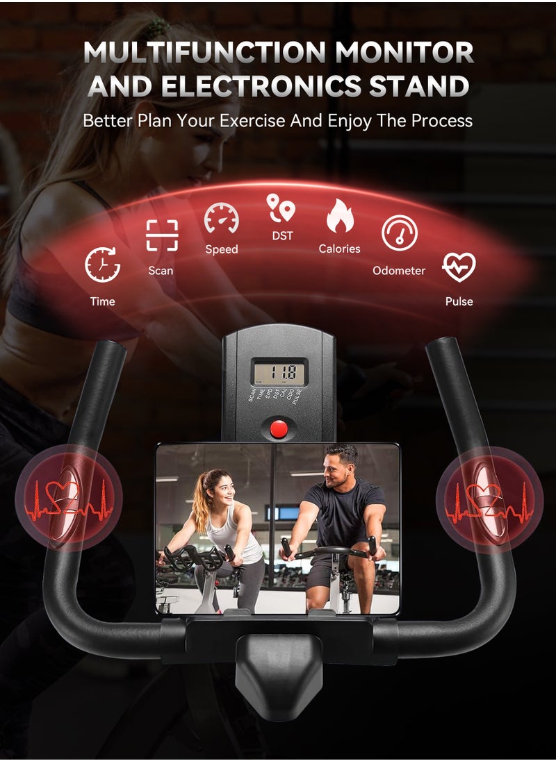 Exercise Bike Home Gym Exercise Bike with Professional Seat and  iPad  Holder