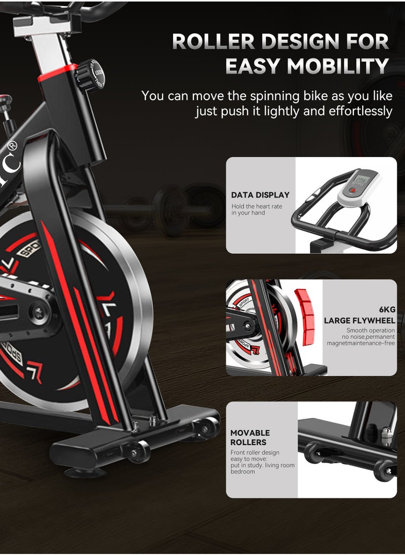 Exercise Bike Home Gym Exercise Bike with Professional Seat and  iPad  Holder