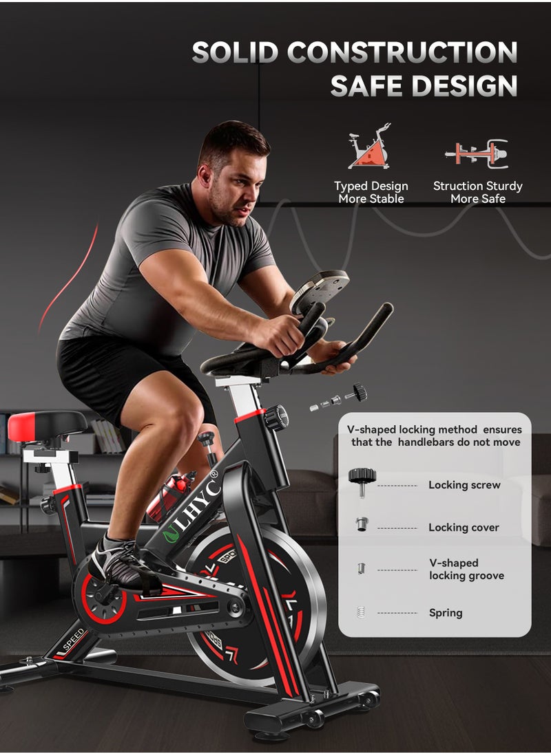Exercise Bike Home Gym Exercise Bike with Professional Seat and  iPad  Holder