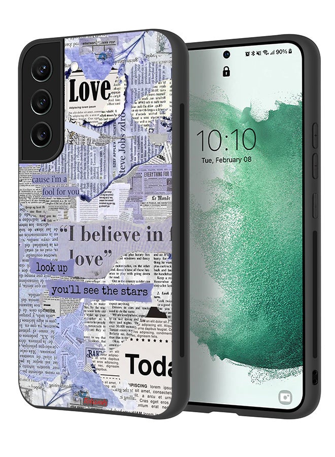 Tolwak Samsung Galaxy S22 Plus 5G Protective Case Cover Newspaper Pieces - Image 1