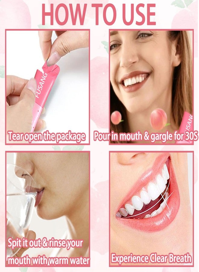 Fusang Travel Size Mouthwash 20 Pack,Peach Flavored Mini Mouthwash Travel Size for Fresh Breath,Individual Packaged Hotels Portable Travel Size Toiletries Products - Image 4