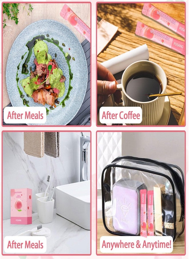 Fusang Travel Size Mouthwash 20 Pack,Peach Flavored Mini Mouthwash Travel Size for Fresh Breath,Individual Packaged Hotels Portable Travel Size Toiletries Products - Image 5