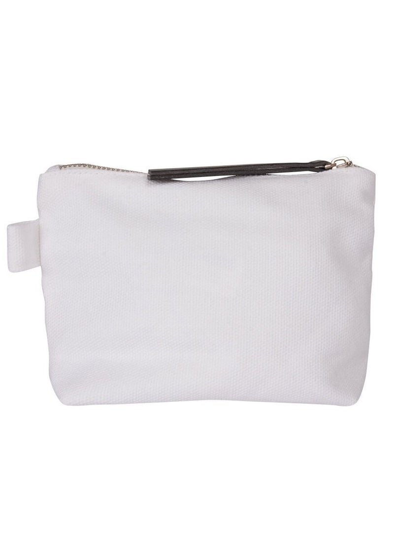 بيج ديزاين كيس مكياج قماش بوليستر 20x15 سم لون ابيض - Image 4