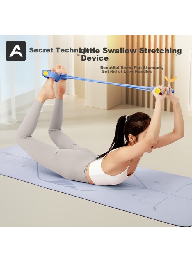 Secret Secret Foot Pedal Resistance Band Abdominal Trainer Fitness Elastic Band Belly Reduction Abdominal Curl Training Resistance Rope Six Tubes  - Image 1