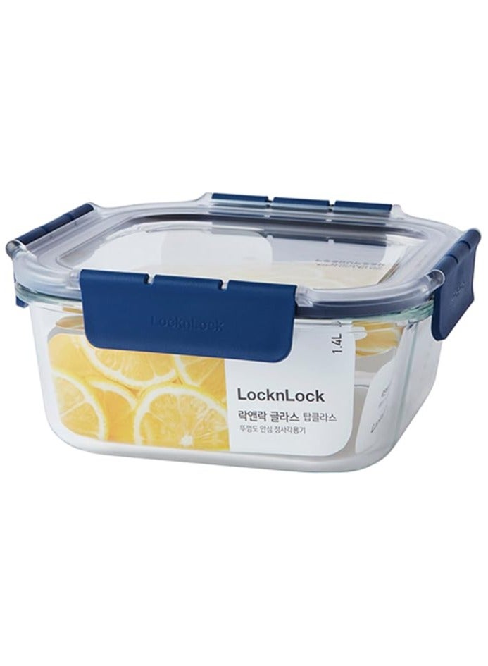 LOCK & LOCK Topclass Square Heat Resist. Glass Cont. 1.4L - Image 1