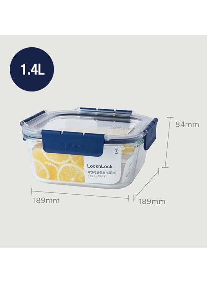 LOCK & LOCK Topclass Square Heat Resist. Glass Cont. 1.4L - Image 4