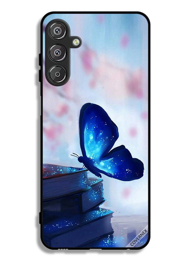 Covernex Samsung Galaxy M15 5G Protective Case Cover Butterfly Sitting On Books - Image 1