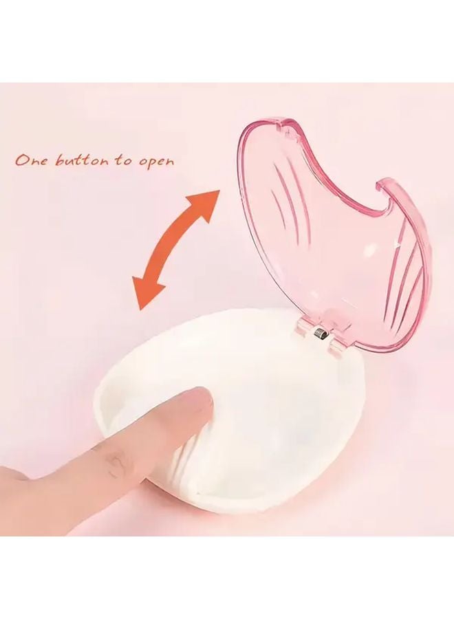 2pcs Press To Open Denture Retainer Storage Box Compact Portable Travel Case - Image 5