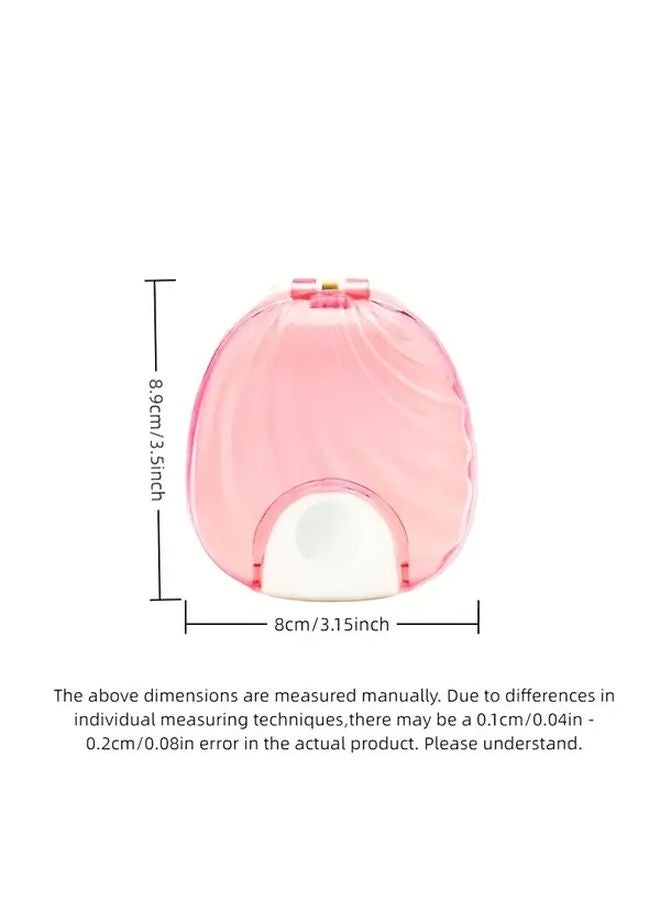 2pcs Press To Open Denture Retainer Storage Box Compact Portable Travel Case - Image 3