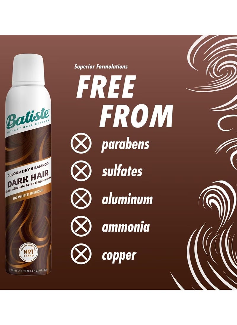 Batiste - Batiste Colour Dry Shampoo Dark Hair 200ml - Image 1
