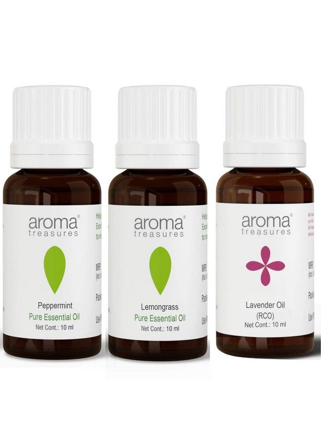 Aroma Treasures زيت أساسي 30 مل زيت الليمون 10 مل زيت اللافندر 10 مل وزيت النعناع 10 مل - Image 2